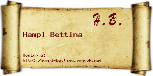 Hampl Bettina névjegykártya